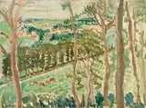 Enslin Du Plessis, Landscape with Cattle, oil on artist’s board