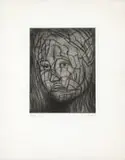 Henry Moore, Head of Girl: Section Line (CGM 602), etching on paper