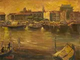Lim Yew Kuan, Harbour, oil on canvas