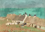 Letitia Marion Hamilton, Coastal Cottages, oil on canvas