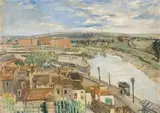 Enslin Du Plessis, The Cut, River Avon, Bristol, oil on canvas