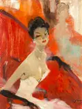 Jean-Gabriel Domergue, La Loge (The Theatre Box), oil on board