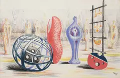 Sculptural Object, Sculptural Objects Series (Cramer 7) by Henry Moore, lithograph in six colours on paper, sold Oct 2023