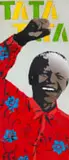 Bambi, Tata Tata (Red), 2014, stencil and mixed media on metal