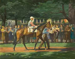 Jean Bowman, The Parade Ring, oil on canvas