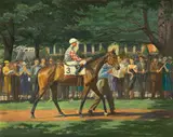 Jean Bowman, The Parade Ring, oil on canvas