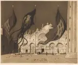 Claude Francis Barry, St Mark's, Venice, etching on paper