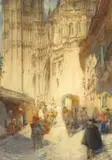 Henry Charles Brewer, Toledo, watercolour on card
