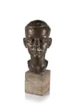 Corinne Franzén-Heslenfeld, Head of a Boy, bronze on a marble base
