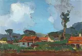 Pieter Wenning, Near Newlands Station, oil on canvas