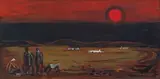 Maurice van Essche, Karoo Sunset, oil on board