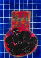 Boemo Diale, When you see a sign III, mixed media on paper