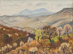 Reginald Turvey, Mountain Landscape, oil on canvas