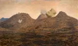 Godfrey Douglas Giles, Battle at Slingersfontein, February 1900, oil on canvas