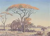 Naby Hammanskraal (Near Hammanskraal) by Jacobus Hendrik Pierneef, oil on canvas laid down on board, sold Sep 2023