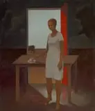 Kevin Roberts, Girl Standing at a Table