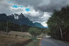 John Meyer, Road Towards Jonkershoek Nature Reserve, 1988, acrylic on canvas