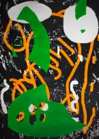 Cameron Platter, Stain (Orange Rain), 2014, pencil on paper