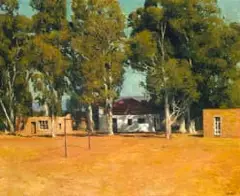 Walter Meyer, Op die Bloemhofpad, oil on canvas