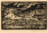 Uniegebou, Pretoria (Nilant 38) by Jacobus Hendrik Pierneef, linocut on tissue paper, sold Sep 2023