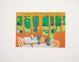 Summer Joys by Alice Goldin, screenprint on paper, sold Sep 2023