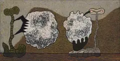 Johan van Heerden, Abstract Composition, painted and incised board