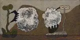 Johan van Heerden, Abstract Composition, painted and incised board
