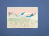 Dawn State II by Alice Goldin, screenprint on blue paper, sold Sep 2023