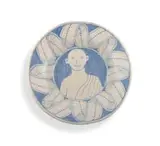 Blue Monk by Hylton Nel, painted and glazed ceramic bowl, sold Sep 2023
