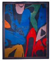 Diamond Dust Shoes by Andy Warhol, machine woven wool carpet, sold Sep 2023