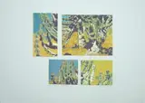 Euphorbia State II by Alice Goldin, screenprint on light blue paper, sold Sep 2023