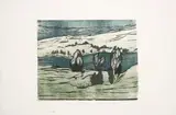 Lakeside by Alice Goldin, woodblock print on paper, sold Sep 2023