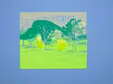 The Park State II by Alice Goldin, screenprint on light blue paper, sold Sep 2023