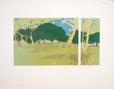 Mango Trees, Hlalanyoni by Alice Goldin, screenprint on paper, sold Sep 2023
