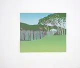 Stone Pines by Alice Goldin, screenprint on paper, sold Sep 2023