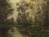River with Cows by Tinus de Jongh, oil on canvas, sold Sep 2023