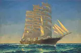 Nils Andersen, SV Olievebank, oil on canvas laid down on wood panel