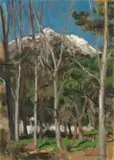 Robert Broadley, A View of a Mountain through Trees