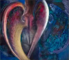 Michael Pettit, Angel of the Tree, oil on board