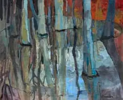 Reflections by Frank Spears, oil on board, offered Sep 2023