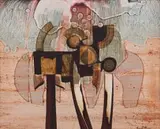 George Boys, Abstract I, oil on board