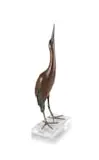 Robin Lewis, Bittern, bronze on a crystal base