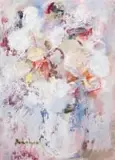 Carl Büchner, Still Life, Mixed Flowers, oil on card