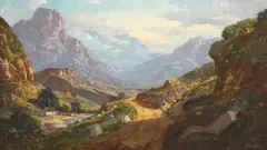 Gabriel de Jongh, Landscape with Dirt Track, oil on canvas