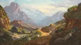Landscape with Dirt Track by Gabriel de Jongh, oil on canvas, sold Sep 2023
