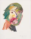 Christo Coetzee, Head, oil on paper