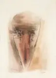 Cecil Skotnes, Head, charcoal and pastel on paper