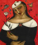 Hannetjie de Clercq, Woman with a Rose