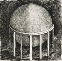 Jeremy Wafer, Round Container, etching on paper