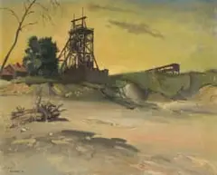 Terence Cuneo, Roodepoort Deep, oil on canvas